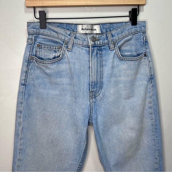 Reformation Julia Crop High Waist Cigarette Jeans Size 27 - Picture 3 of 11